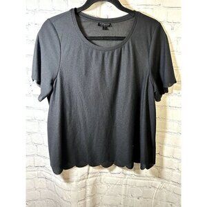 🦄 3/$15 Topshop Black Short Sleeve Blouse